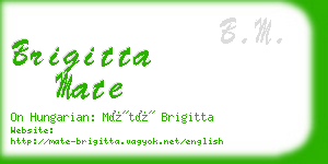 brigitta mate business card